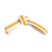 Load image into Gallery viewer, WHITE BELT WITH COLOURED STRIPE
