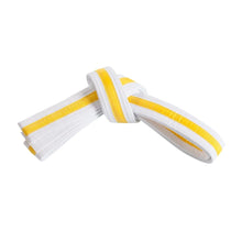 Load image into Gallery viewer, WHITE BELT WITH COLOURED STRIPE