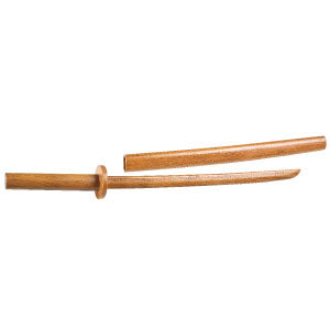 28" Bokken martial arts sword with wood scabbard. NZ online supplier.