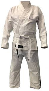 Century BJJ Grappling gi in white cloth. Ships anywhere in the Pacific Region.