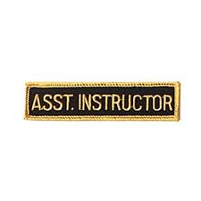 Assistant Instructor sew-on patch, black and gold