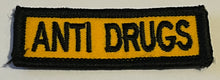 Load image into Gallery viewer, Anti Drugs sew on patch amber background