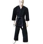 Black Wacoku Silver Crane Canvas Martial Arts Uniform