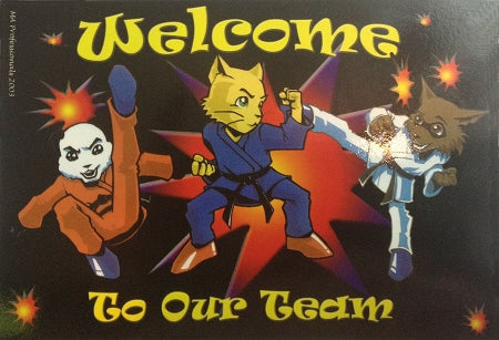 WELCOME TO OUR TEAM POSTCARDS - CATS