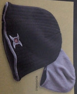 100% acrylic knit cap reverses to fleece. Embroidered XMA logos.